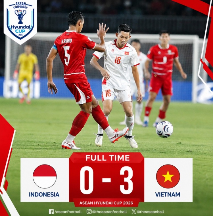 已21场不败！东南亚足球锦标赛小组赛，越南客场3-0完胜印尼